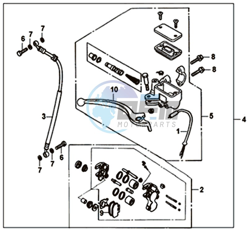 FRONT BRAKE  CALIPER / BRAKE LEVER /BRAKE LINE