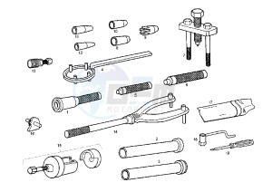 SENDA R X-TREM - 50 cc drawing WORKSHOP SERVICE TOOLS