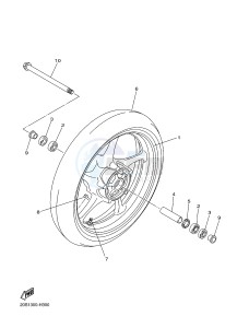 XJ6F 600 DIVERSION F CYPRUS drawing FRONT WHEEL