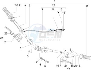 Typhoon 50 2t e2 drawing Handlebars - Master cilinder