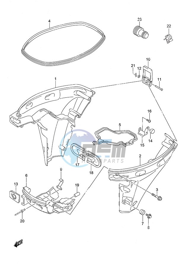 Side Cover Tiller Handle w/Power Tilt