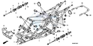 TRX250XD TRX250X Australia - (U) drawing FRAME BODY