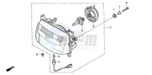 NX500 DOMINATOR drawing HEADLIGHT