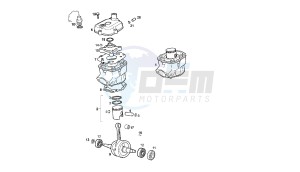 SENDA SM X TREM - 50 CC X TREM EU2 drawing CRANKSHAFT - CYLINDER - CYLINDER HEAD