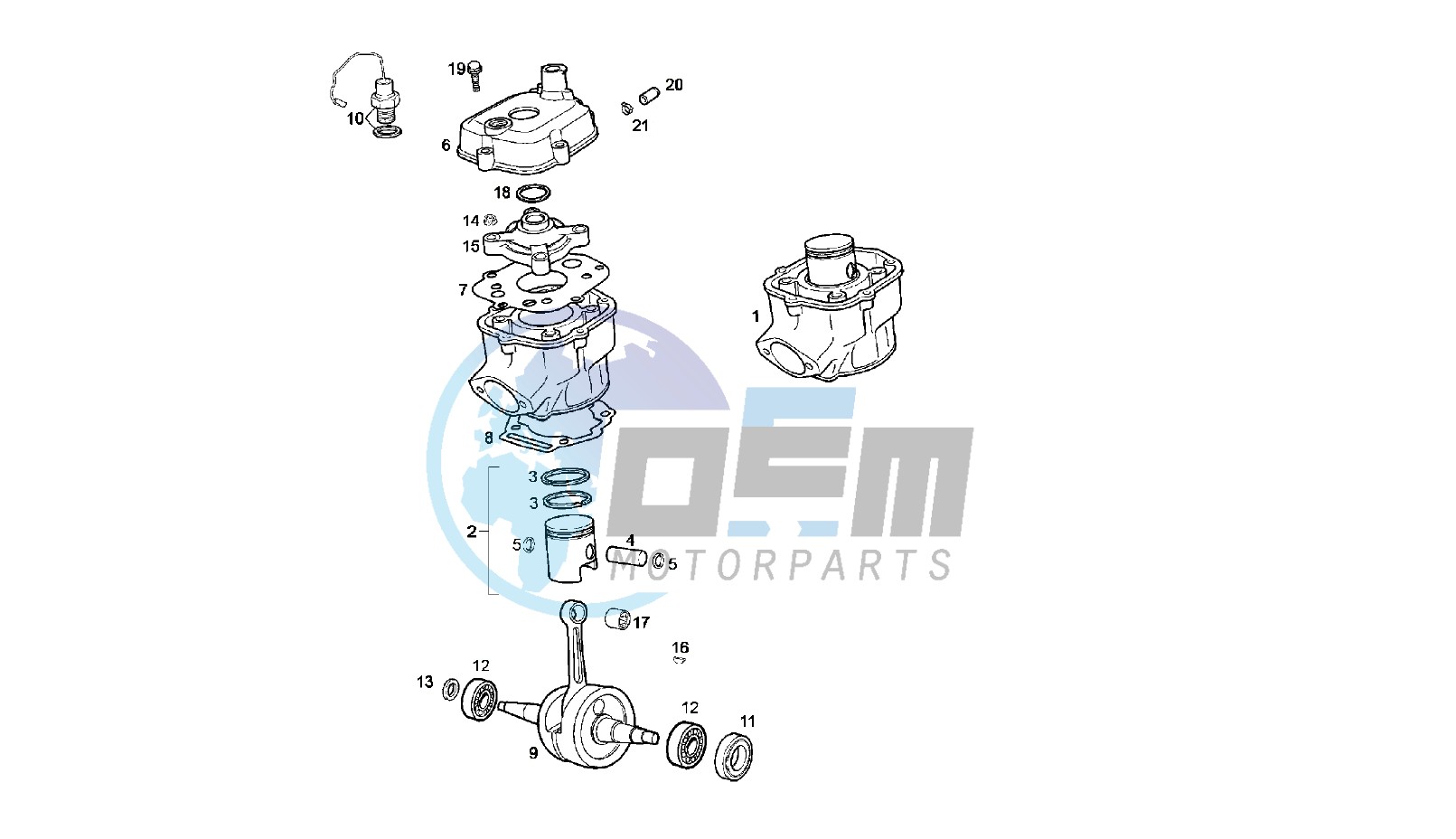 CRANKSHAFT - CYLINDER - CYLINDER HEAD