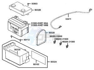 PEOPLE S 300 I drawing Battery