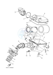 YFM700FWAD YFM70GPLG GRIZZLY 700 EPS (B317) drawing INTAKE