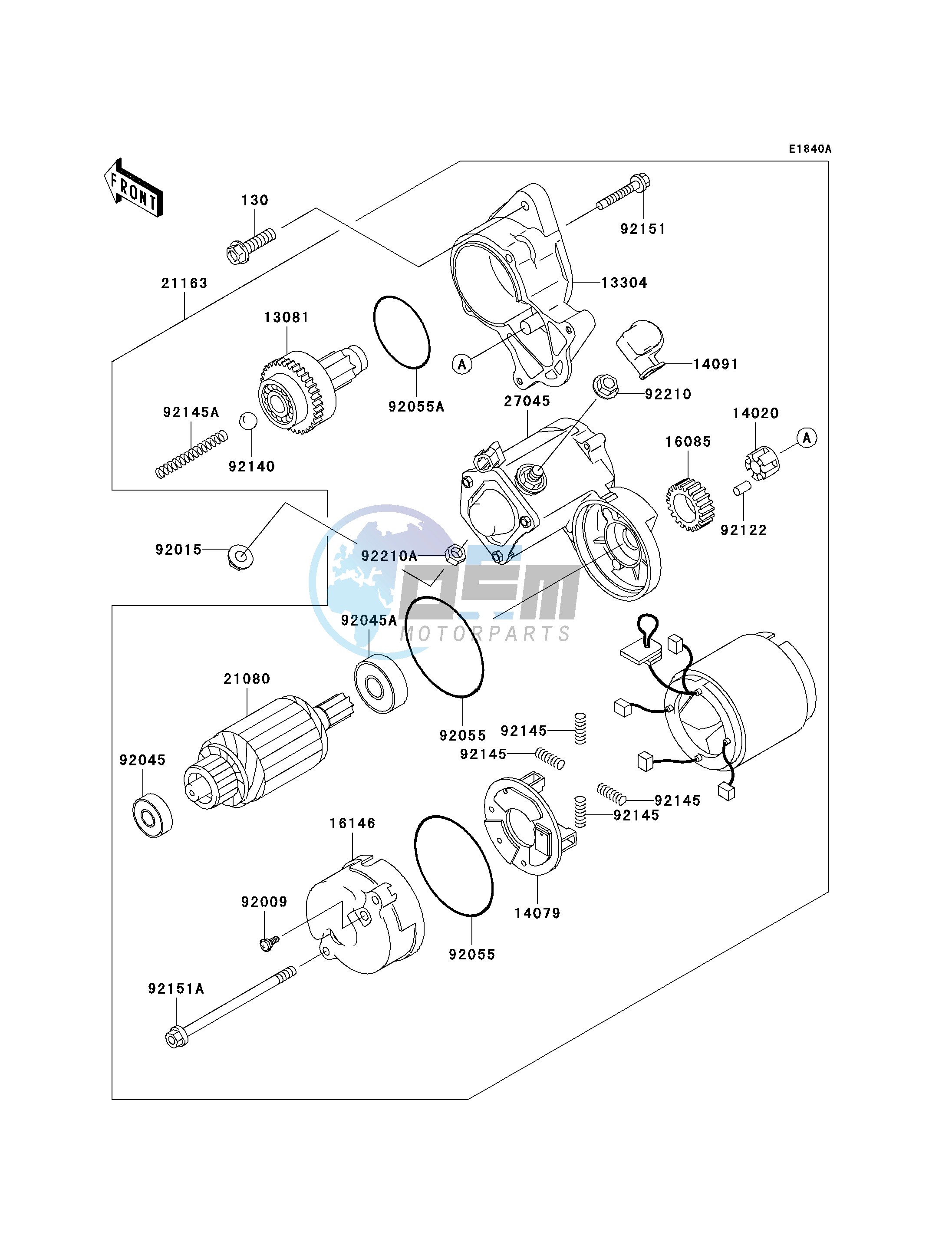 STARTER MOTOR-- FD620DE485833 - - -