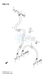 GSR750 (E21) drawing FRONT BRAKE HOSE (GSR750L2 E24)