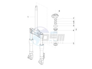 BEVERLY 300 IE ABS E4 (APAC) drawing Fork/steering tube - Steering bearing unit