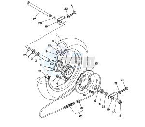 YZ 85 drawing REAR WHEEL