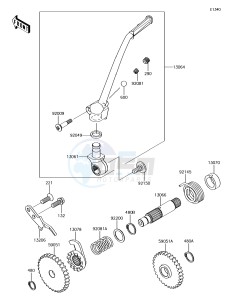 KX85-II KX85DHF EU drawing Kickstarter Mechanism