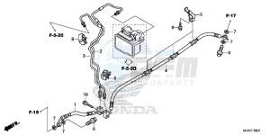 VT750C2SE Shadow - VT750C2S-E UK - (E) drawing REAR BRAKE HOSE