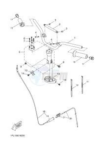 NS50N AEROX NAKED (1PL1 1PL1 1PL1) drawing STEERING HANDLE & CABLE