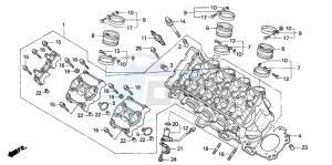 CBR600RR drawing CYLINDER HEAD