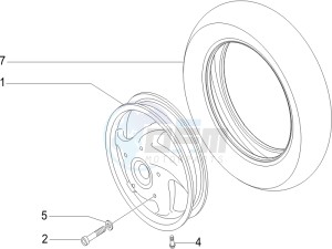 LX 50 2T D drawing Front wheel