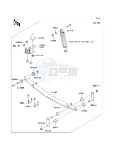 KAF 620 J [MULE 3010 TRANS4X4] (J6J-J8F) J7F drawing REAR SUSPENSION