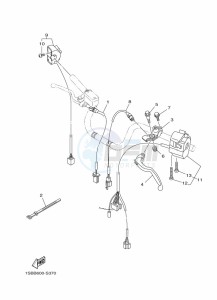 XTZ125E XTZ125 (1SBM) drawing HANDLE SWITCH & LEVER