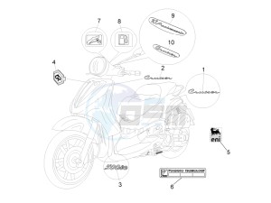 Beverly 500 Cruiser e3 2007-2012 drawing Plates - Emblems