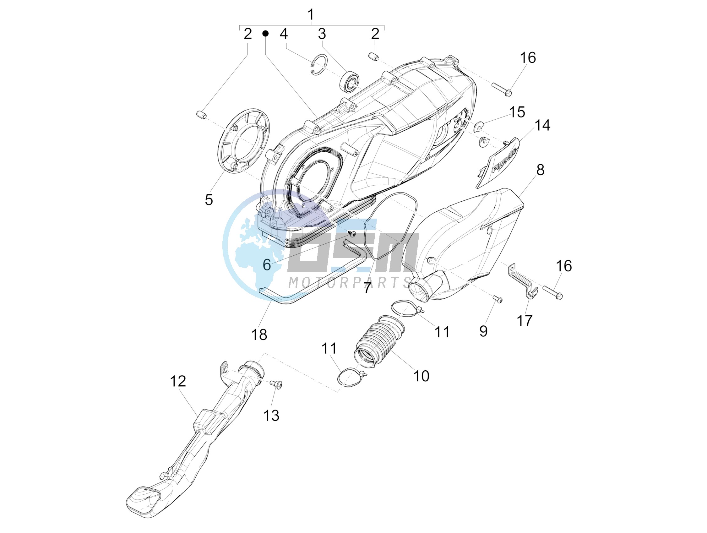 Crankcase cover - Crankcase cooling