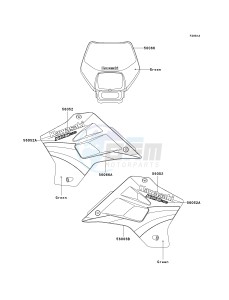 KDX 200 H (H10-H11) drawing DECALS-- H11- -