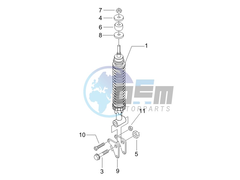 Rear suspension - Shock absorber