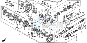 TRX450S drawing FRONT FINAL GEAR