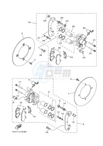 YXM700E YXM700PF VIKING EPS (1XPR) drawing REAR BRAKE CALIPER