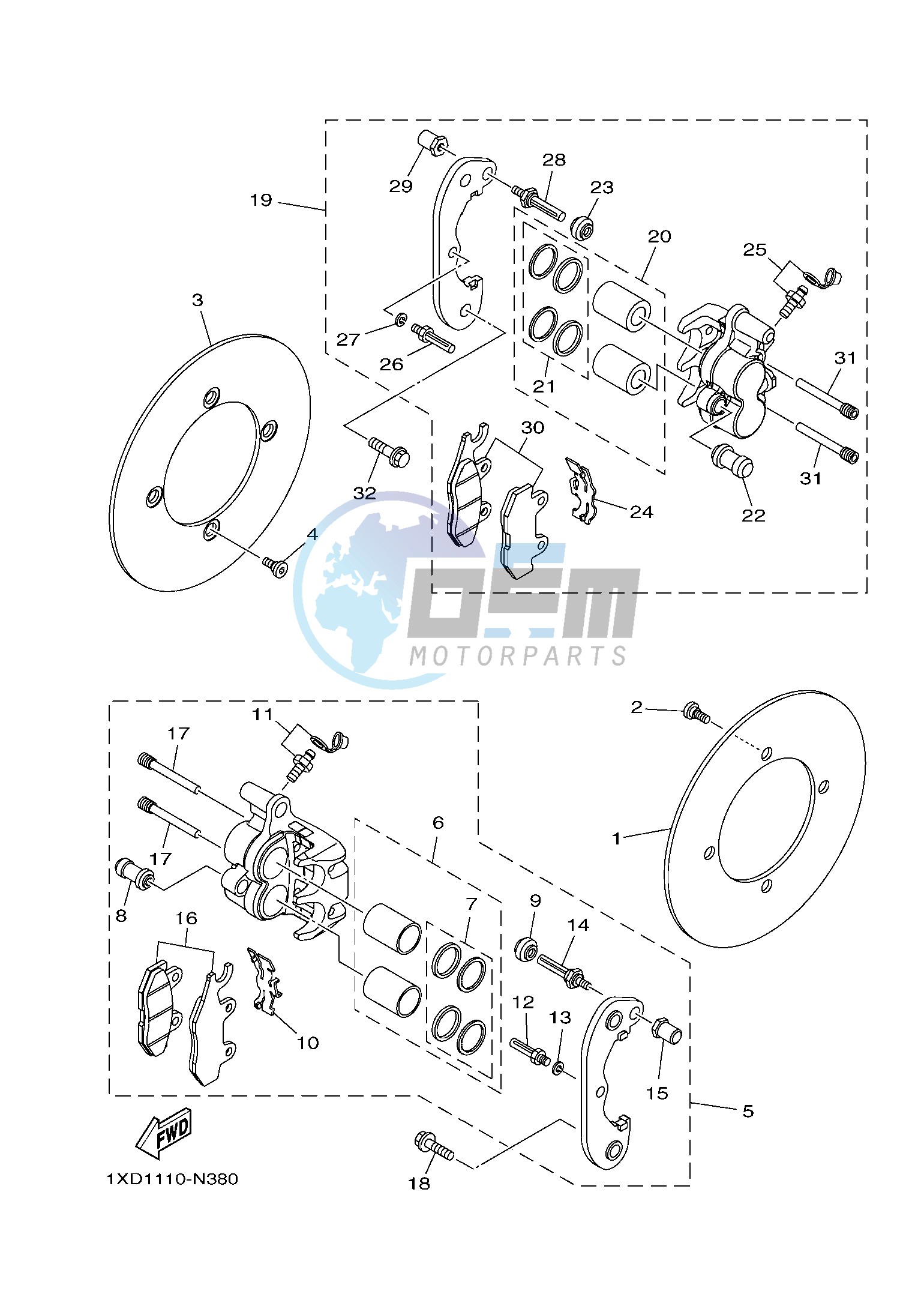 REAR BRAKE CALIPER