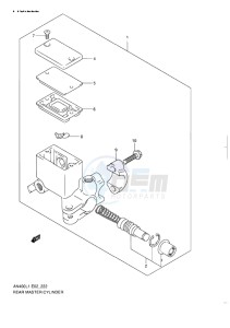 AN400 ABS BURGMAN EU drawing REAR MASTER CYLINDER