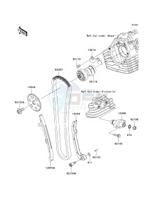 KLX 140 A [KLX140] (A8F-A9FA) A9F drawing CAMSHAFT-- S- -_TENSIONER