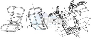 QUADRAIDER 600 drawing REAR LUGGAGE FRAME / FRONT LUGGAGE FRAME