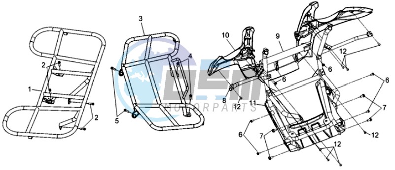 REAR LUGGAGE FRAME / FRONT LUGGAGE FRAME