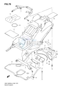 GSX1300R drawing REAR FENDER L4