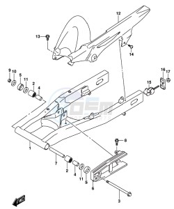 GSX-250RA drawing REAR SWINGINGARM