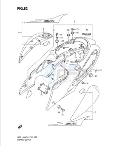 GSX1300R drawing FRAME COVER (GSX1300RL1 E19)