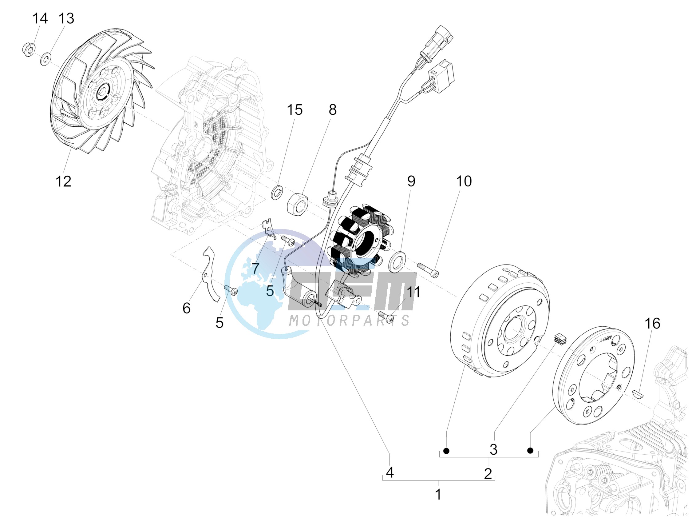 Flywheel magneto