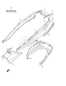 AN250 (E2) Burgman drawing FRAME COVER (MODEL K4)