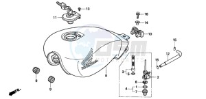 CB250 drawing FUEL TANK