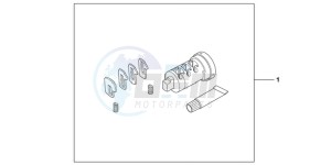 NC700SD NC700S Europe Direct - (ED) drawing CYL INNER SET 1 KEY