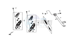 JOYMAX 300I drawing CENTRAL STAND / SIDE STAND