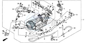 XL1000V drawing THROTTLE BODY