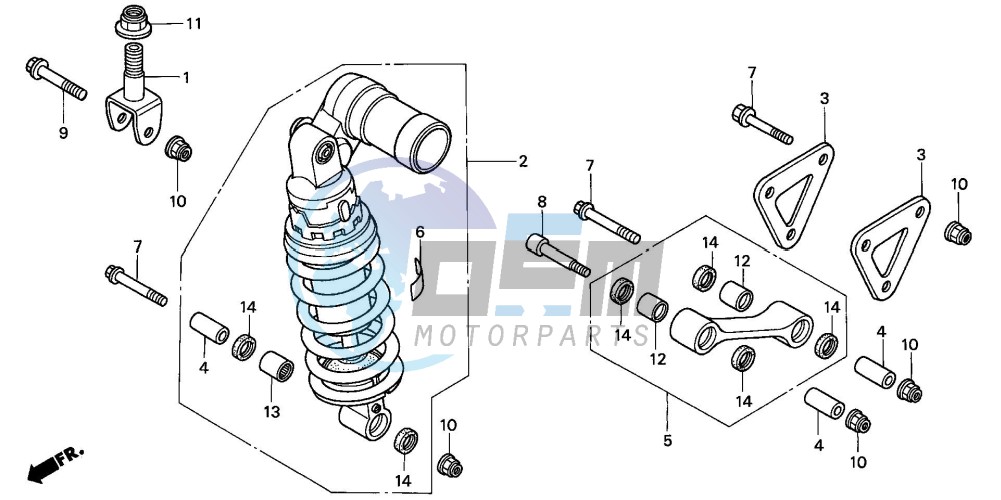 REAR CUSHION (CBR900RR2,3)