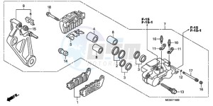 ST13009 Europe Direct - (ED / MME) drawing REAR BRAKE CALIPER