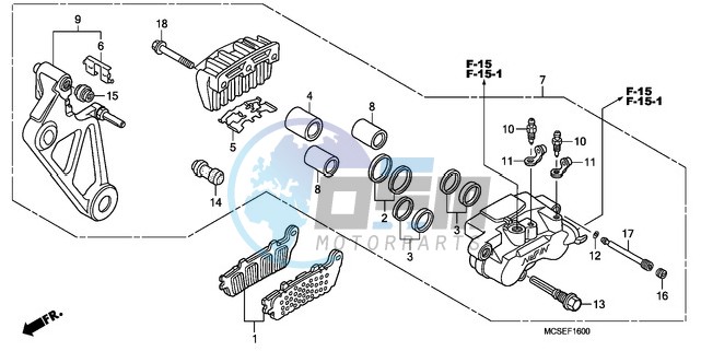 REAR BRAKE CALIPER