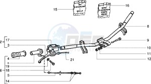 NRG 50 Extreme ZAPC220-210 drawing Handlebars component parts