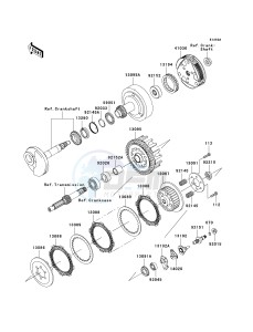 KLX 110 A (A1-A4) drawing CLUTCH-- A2 - A4- -