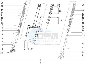 NRG 50 power DT drawing Fork steering tube - Steering bearing unit