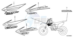 CRF150RBC drawing MARK (DE,ED,U)