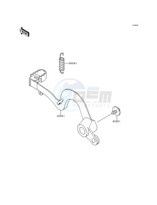 KX 125 K [KX125] (K1) [KX125] drawing BRAKE PEDAL